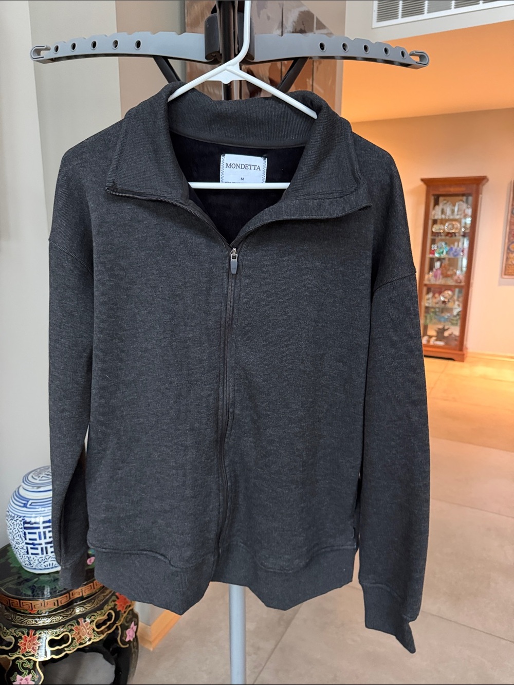 Mondetta Women's Charcoal Gray Full-Zip Bomber Jacket - size M - Picture 4 of 8
